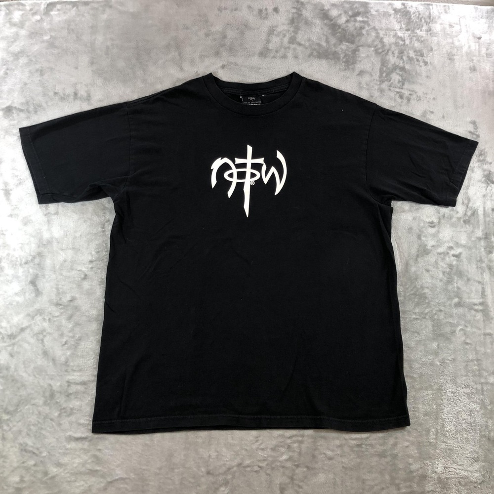 Vintage Not Of This World Shirt Mens Large Black NOTW Graphic Christian Tee Y2K